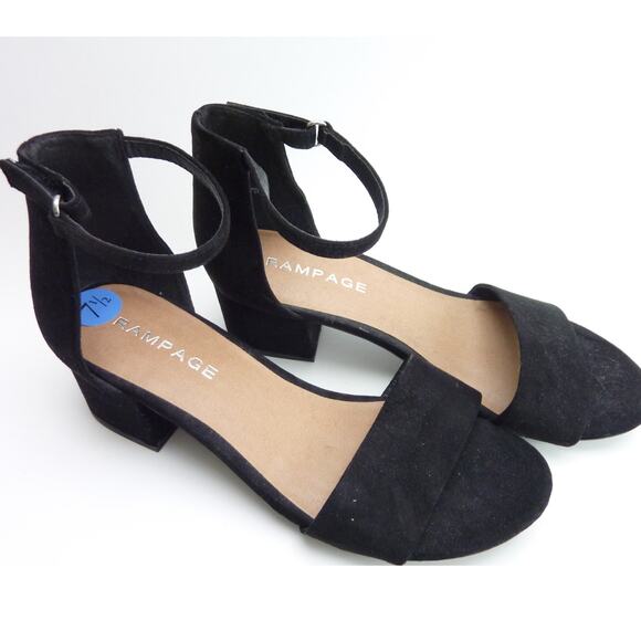 Rampage Black Heels with Ankle Strap - Picture 1 of 6